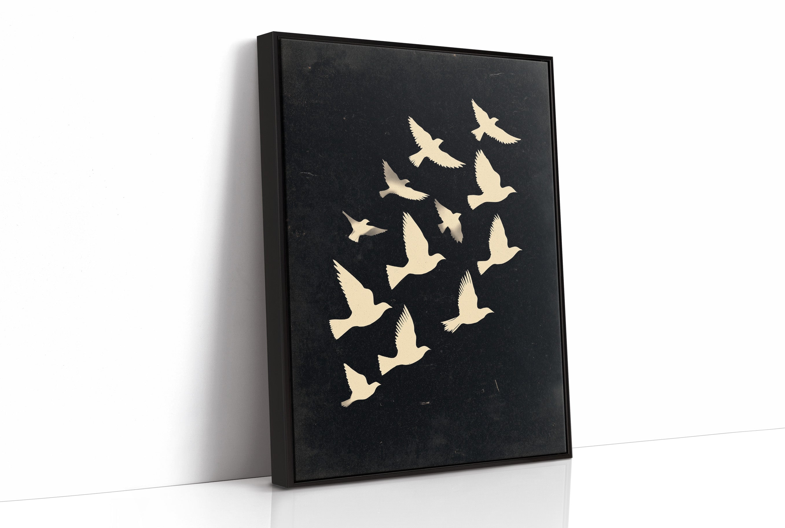 Ivory Wings Against Midnight Sky