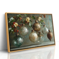 Etched Glass Ornaments and Pinecone