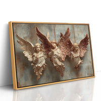Three Carved Angels on Strings