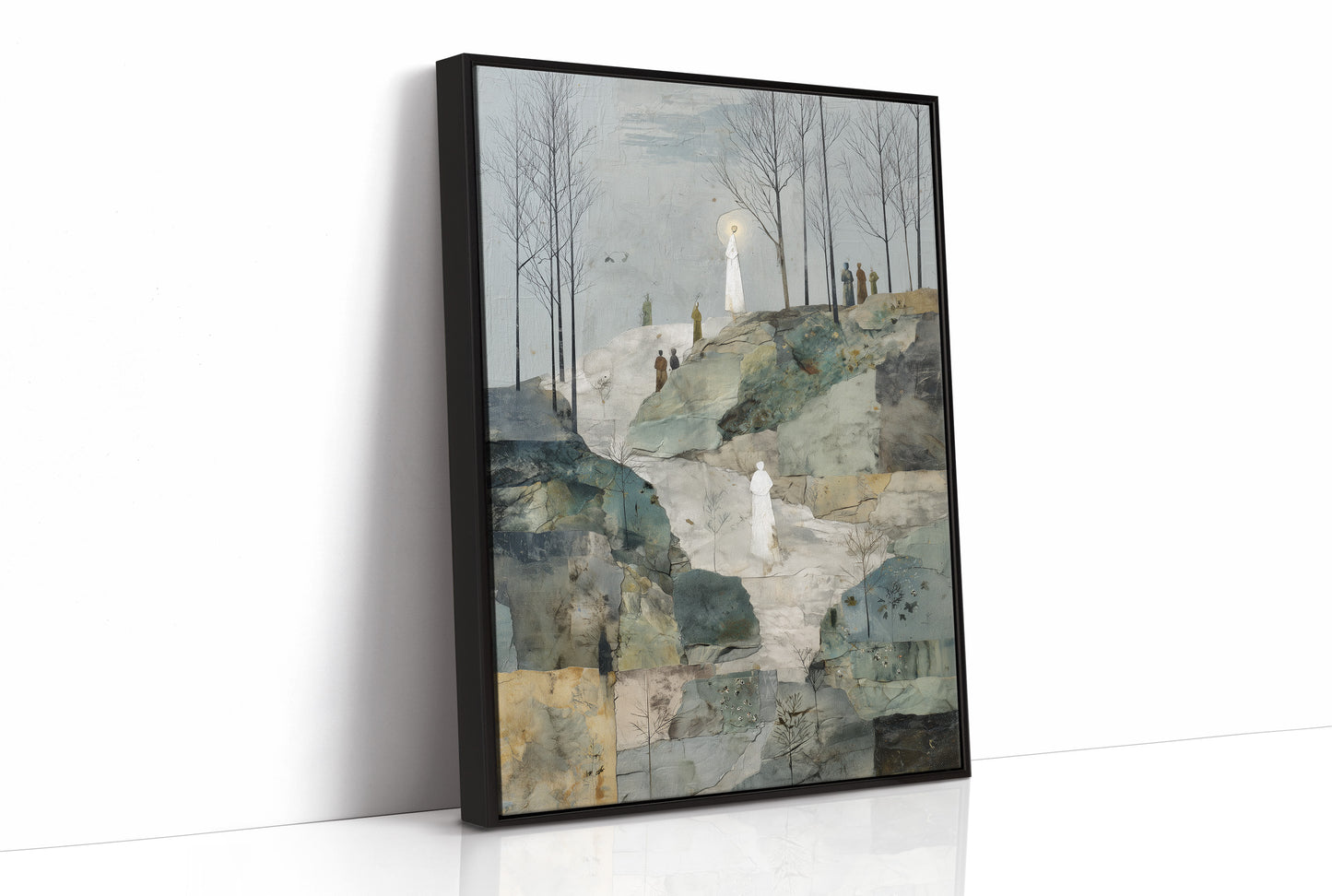Luminous Pilgrims Traverse Winter's Veil