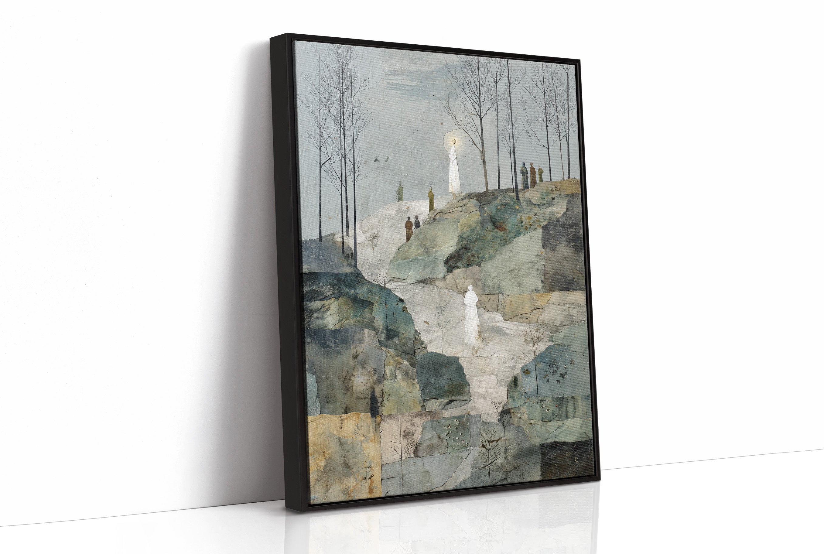 Luminous Pilgrims Traverse Winter's Veil