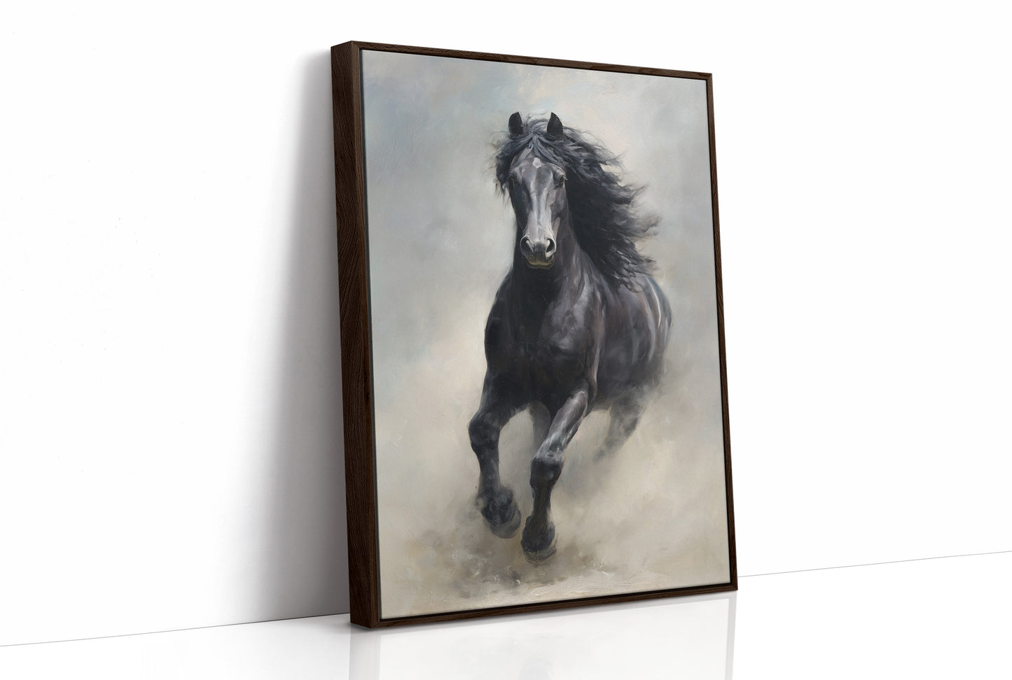 Untamed Spirit Against Dark Walls