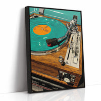 Spinning on Teal Vinyl