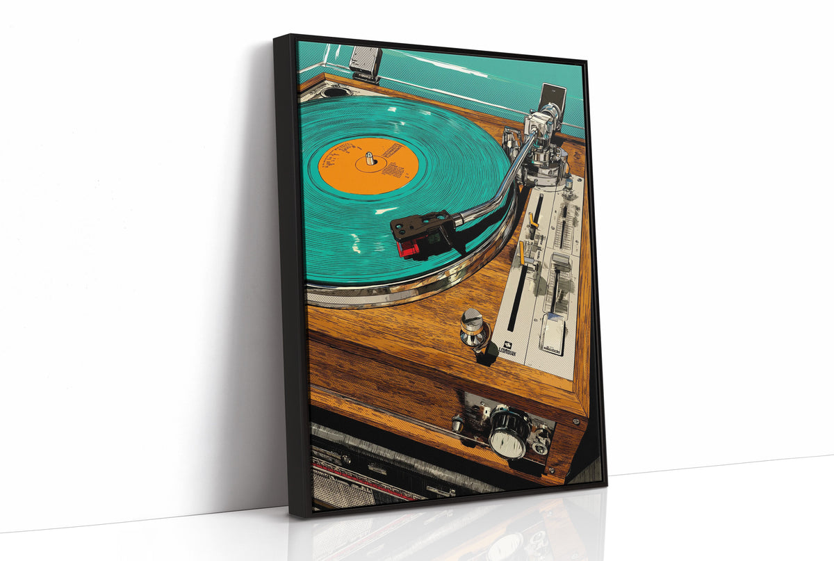 Spinning on Teal Vinyl