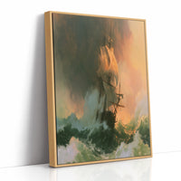 Storm-Tossed Tall Ship