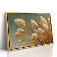 Pampas Plumes Against Sage Sky