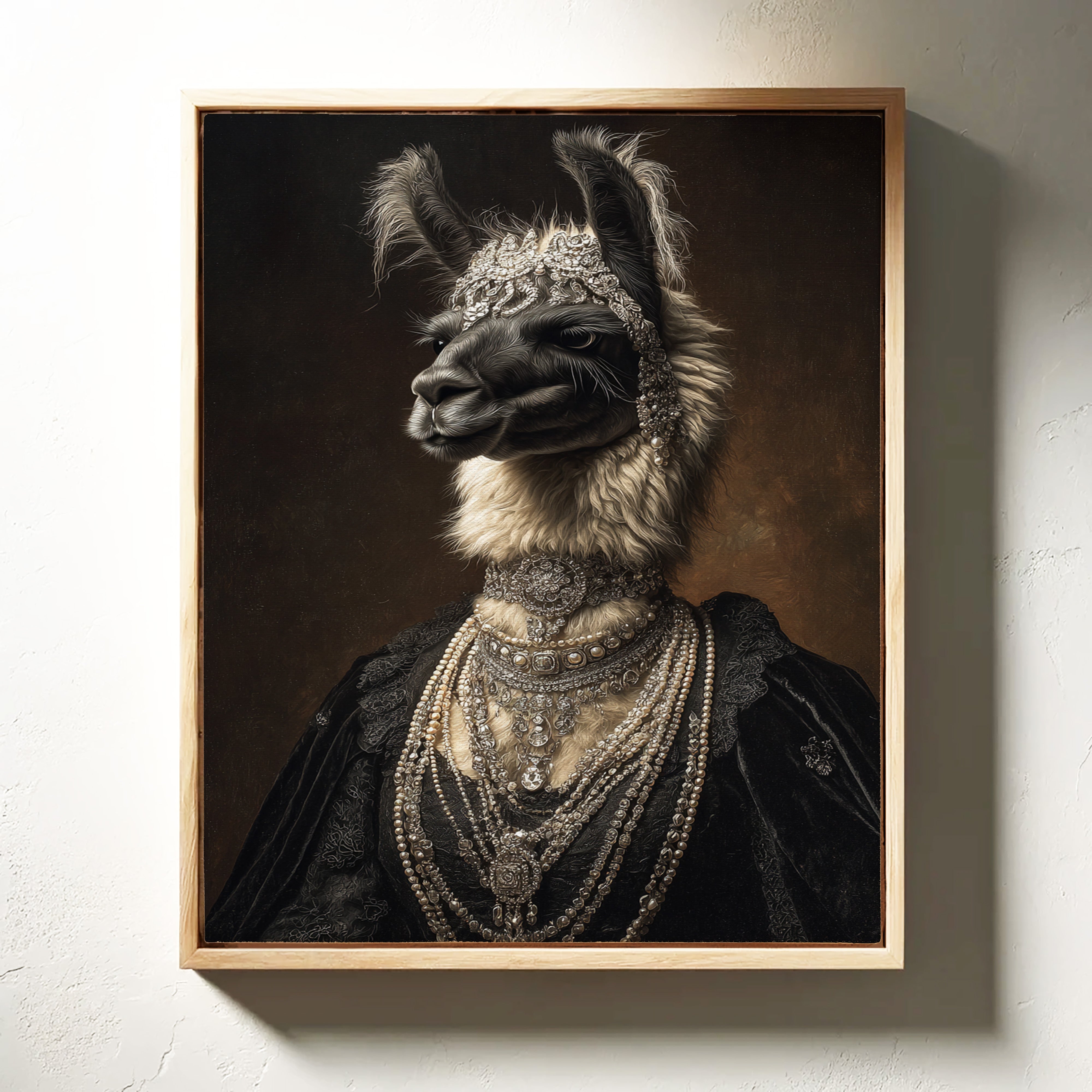 Regal Llama Adorned in Jewels