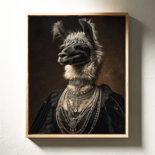Regal Llama Adorned in Jewels