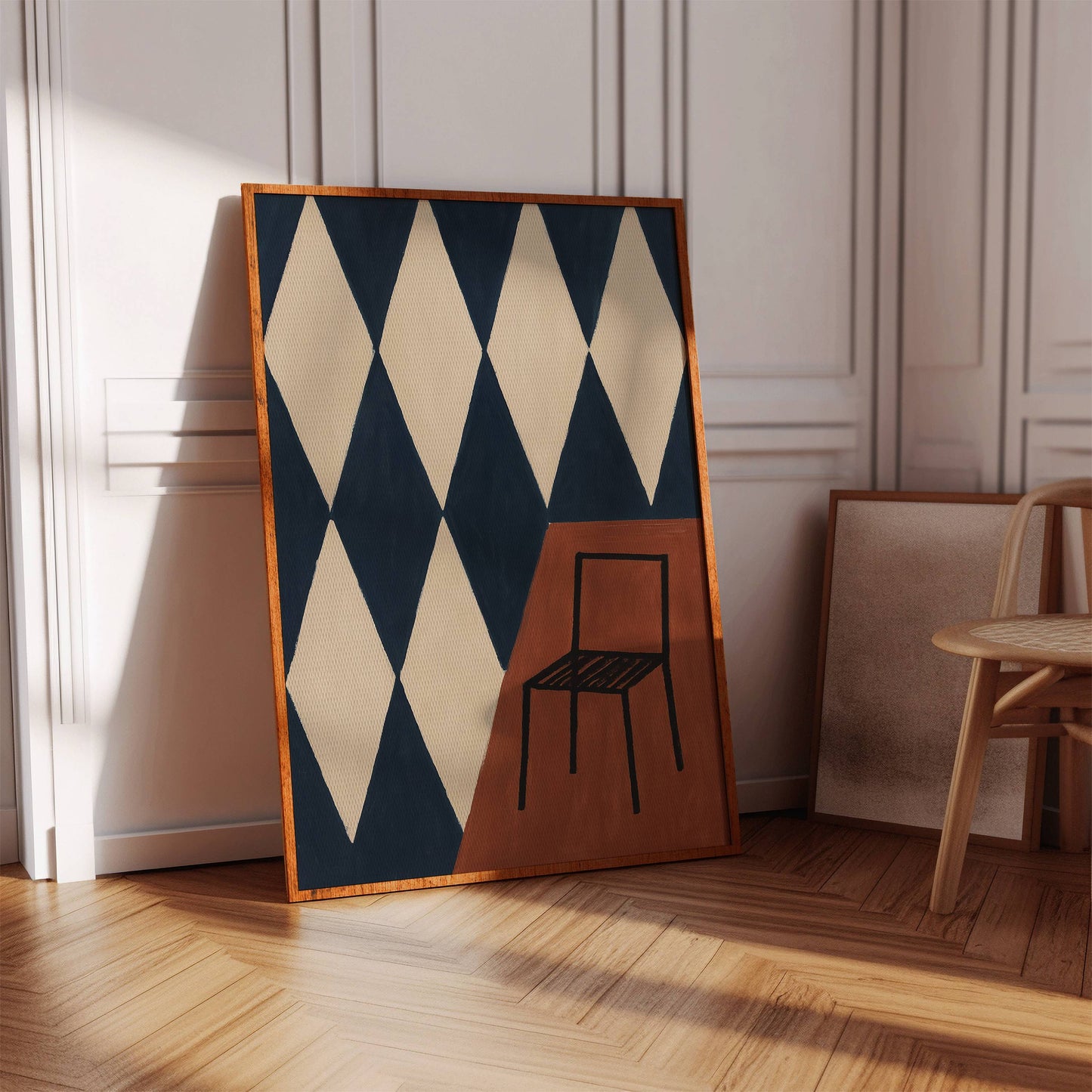 Solitary Chair On Diamond Stage