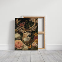 Noble Stag Among Blooming Peonies