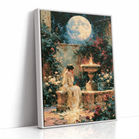 Fountain Under a Silver Moon