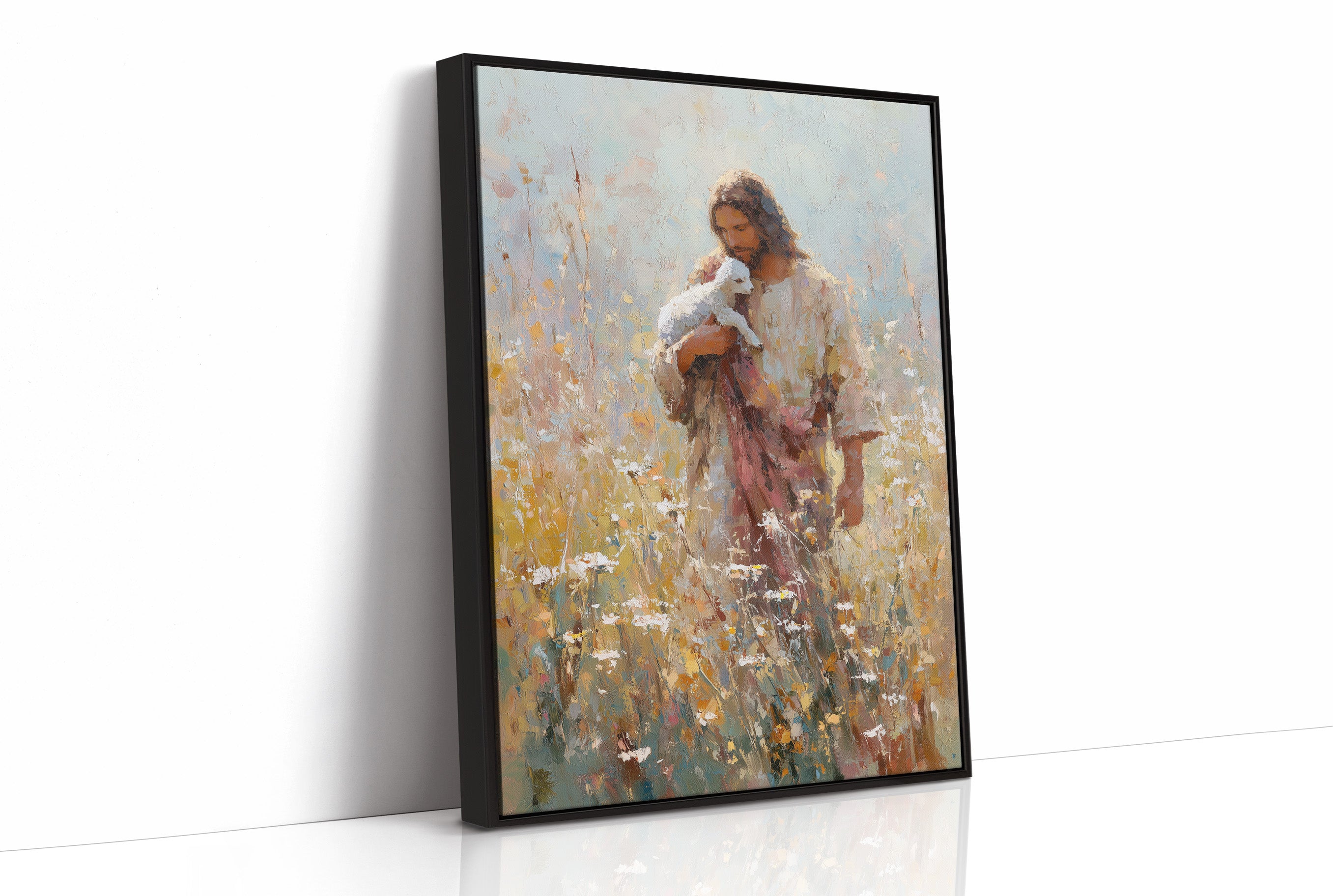Gentle Guardian Amid Wildflower Meadow
