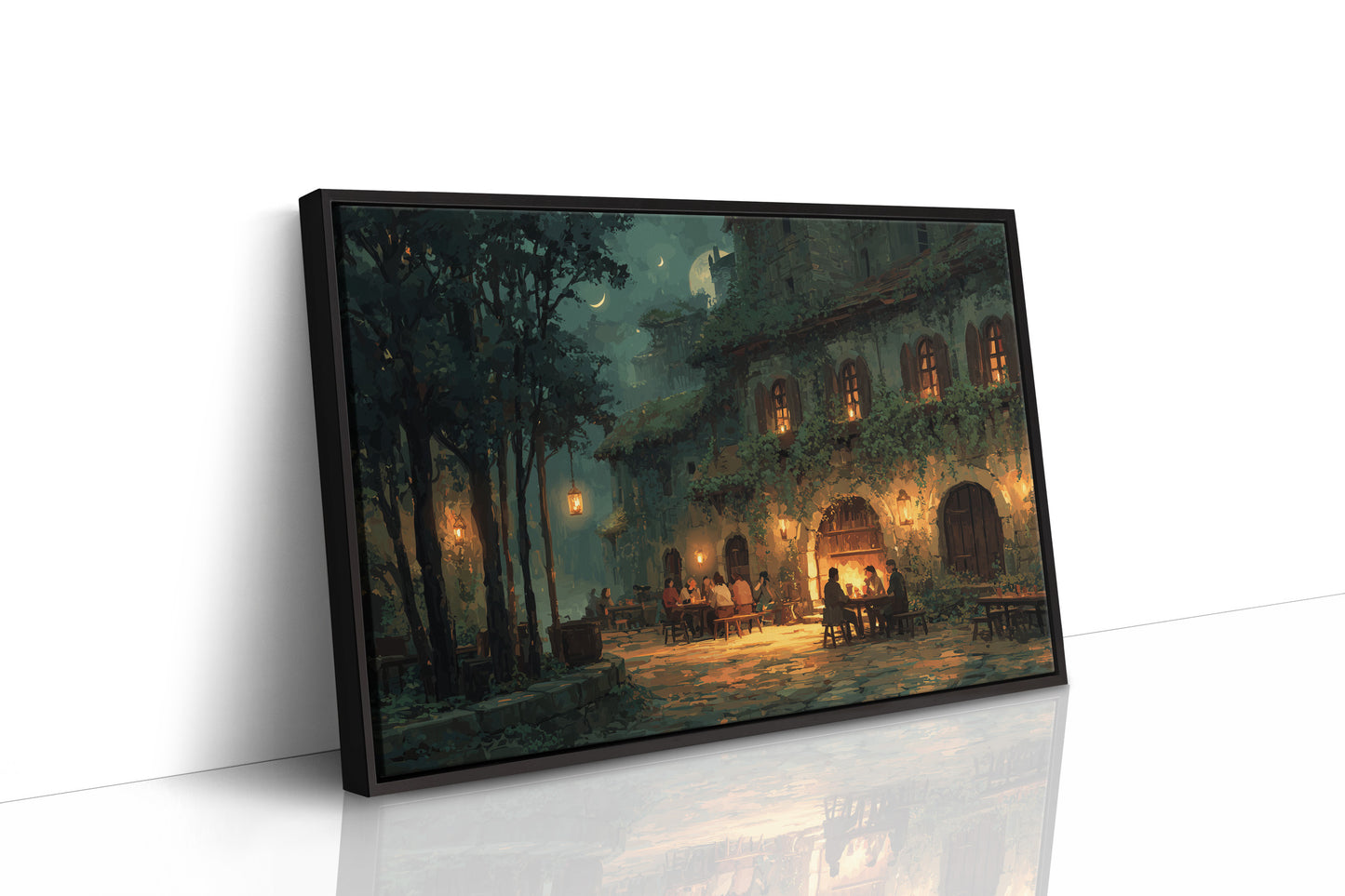 Tuscan Evening Under Crescent Light