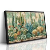 Desert Garden on Weathered Wood