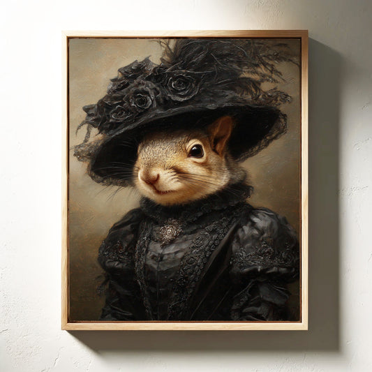 Regal Squirrel in Victorian Attire