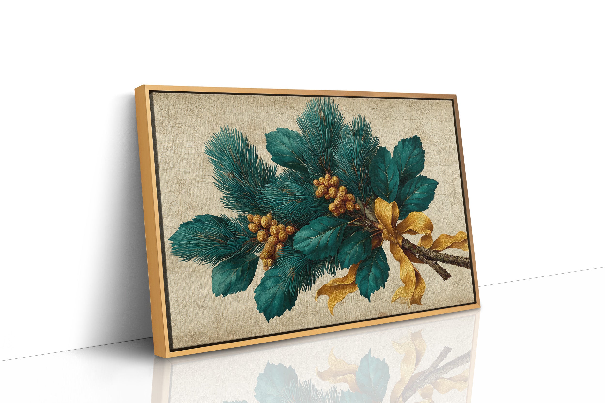 Pine Bough Tied With Gold Silk
