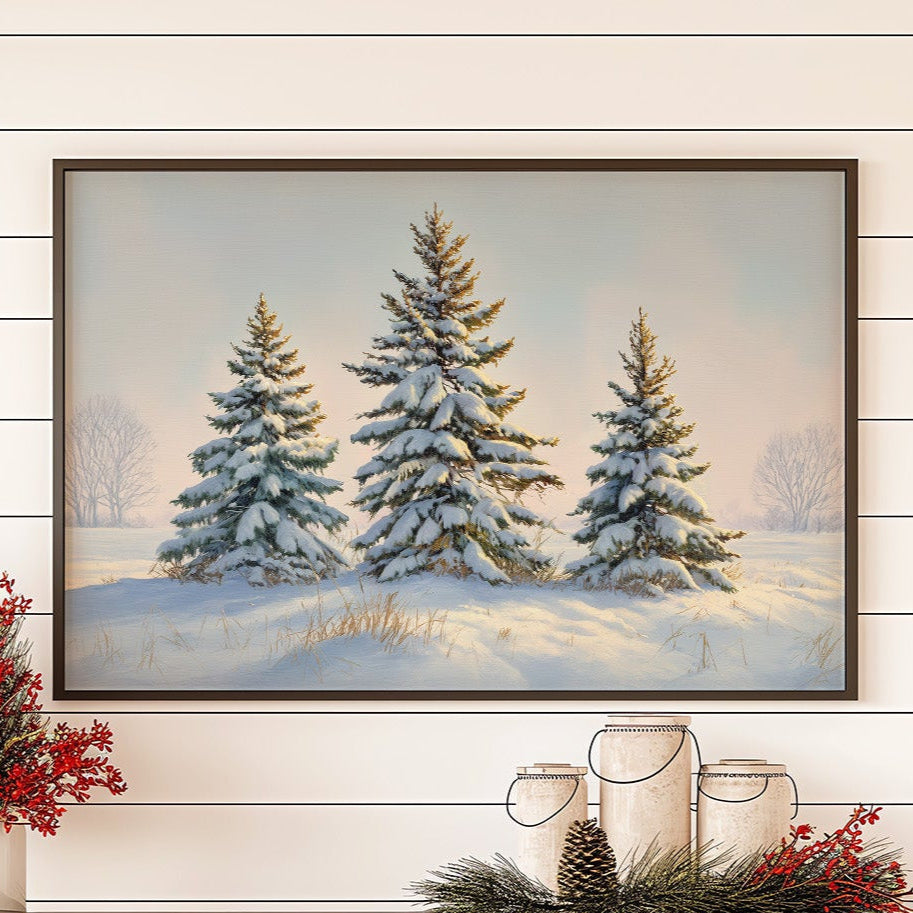 Snow Crowns Three Winter Sentinels