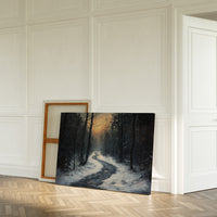 Winter Path Beckons Golden Dawn