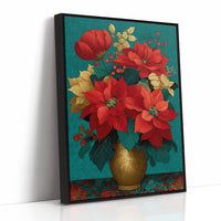 Poinsettias in Gold