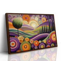 Tuscan Hills Dance In Violet Light