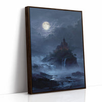 Castle Perched Above Midnight Tides