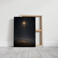 Celestial Beacon Over Ancient City