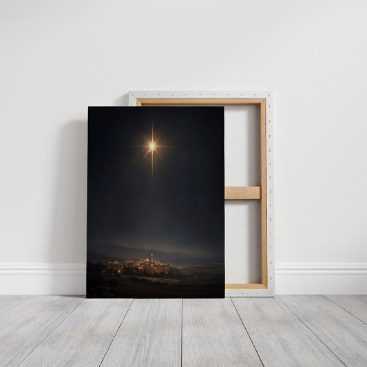 Celestial Beacon Over Ancient City