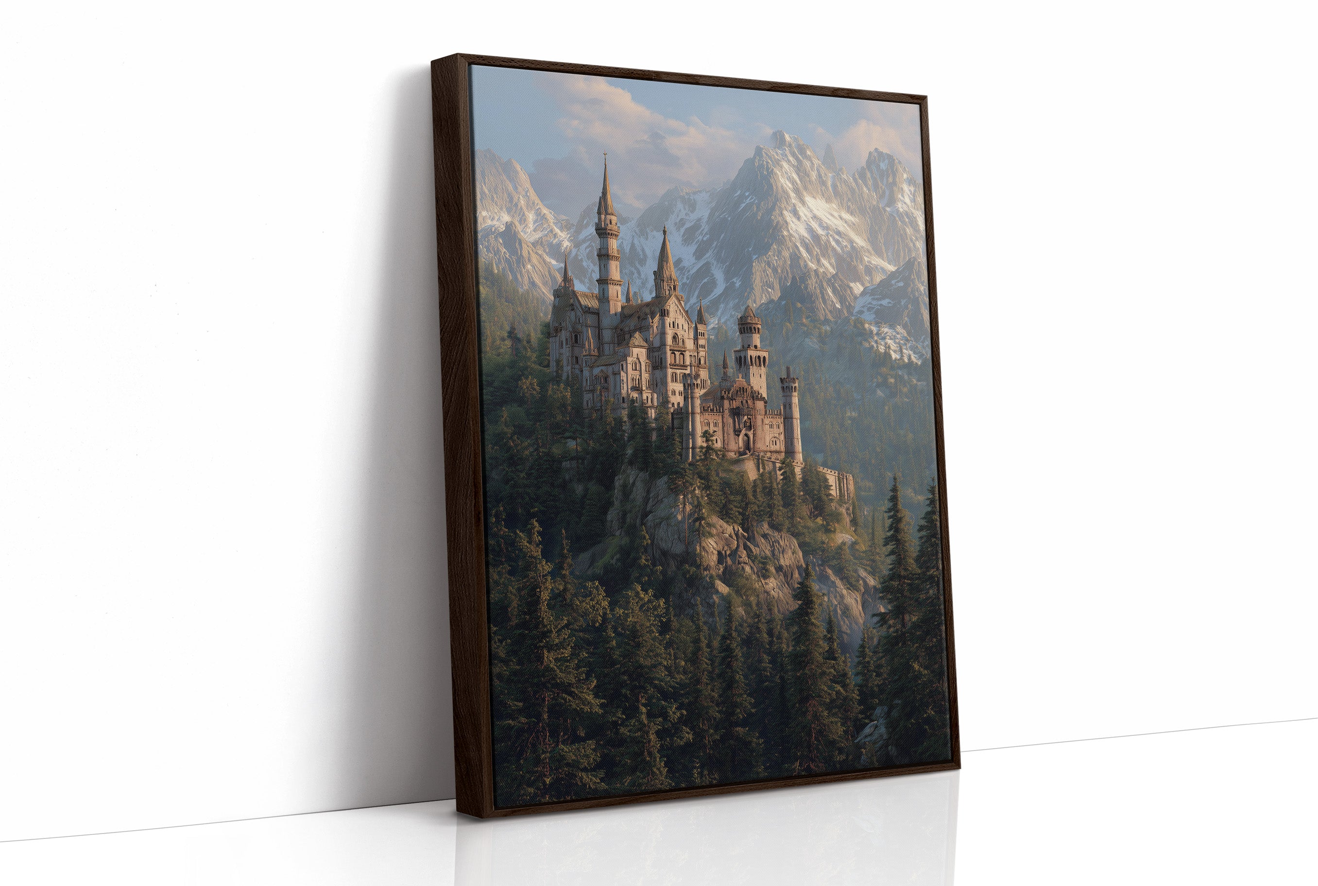 Alpine Fortress Crowns Misty Peaks