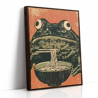 Frog Slurping A Big Bowl