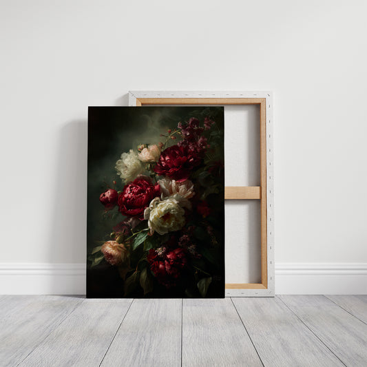 Velvet Blooms Against Midnight Walls