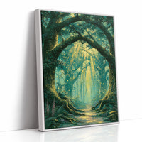 Golden Rays Through the Grove