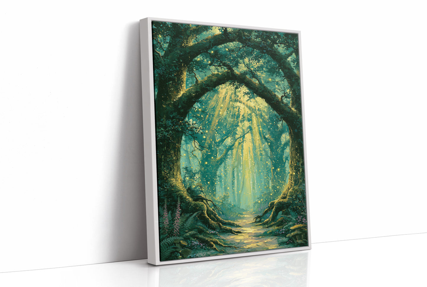 Golden Rays Through the Grove