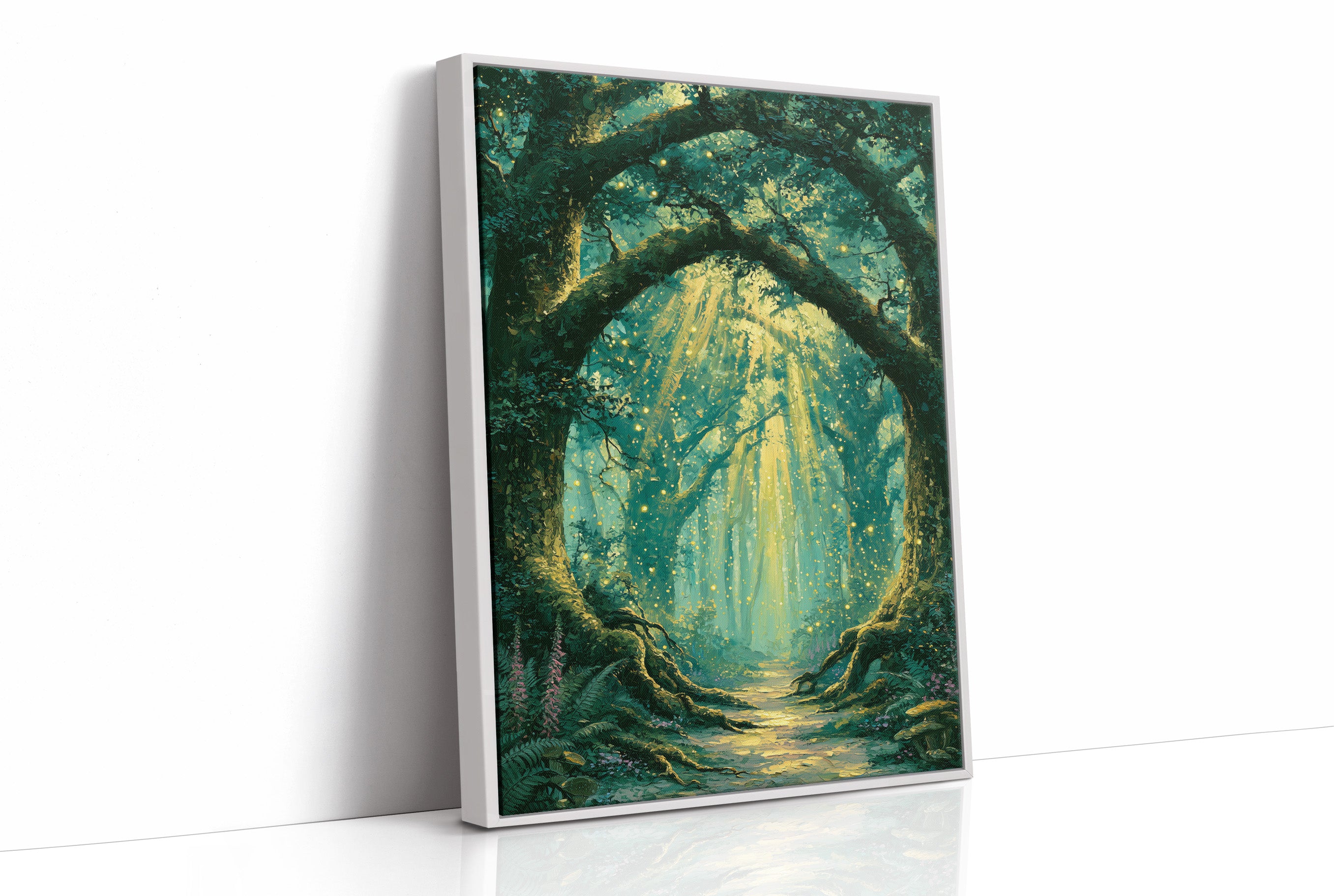 Golden Rays Through the Grove