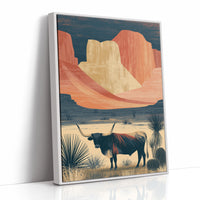 Longhorn Facing Forward, Canyon Glow