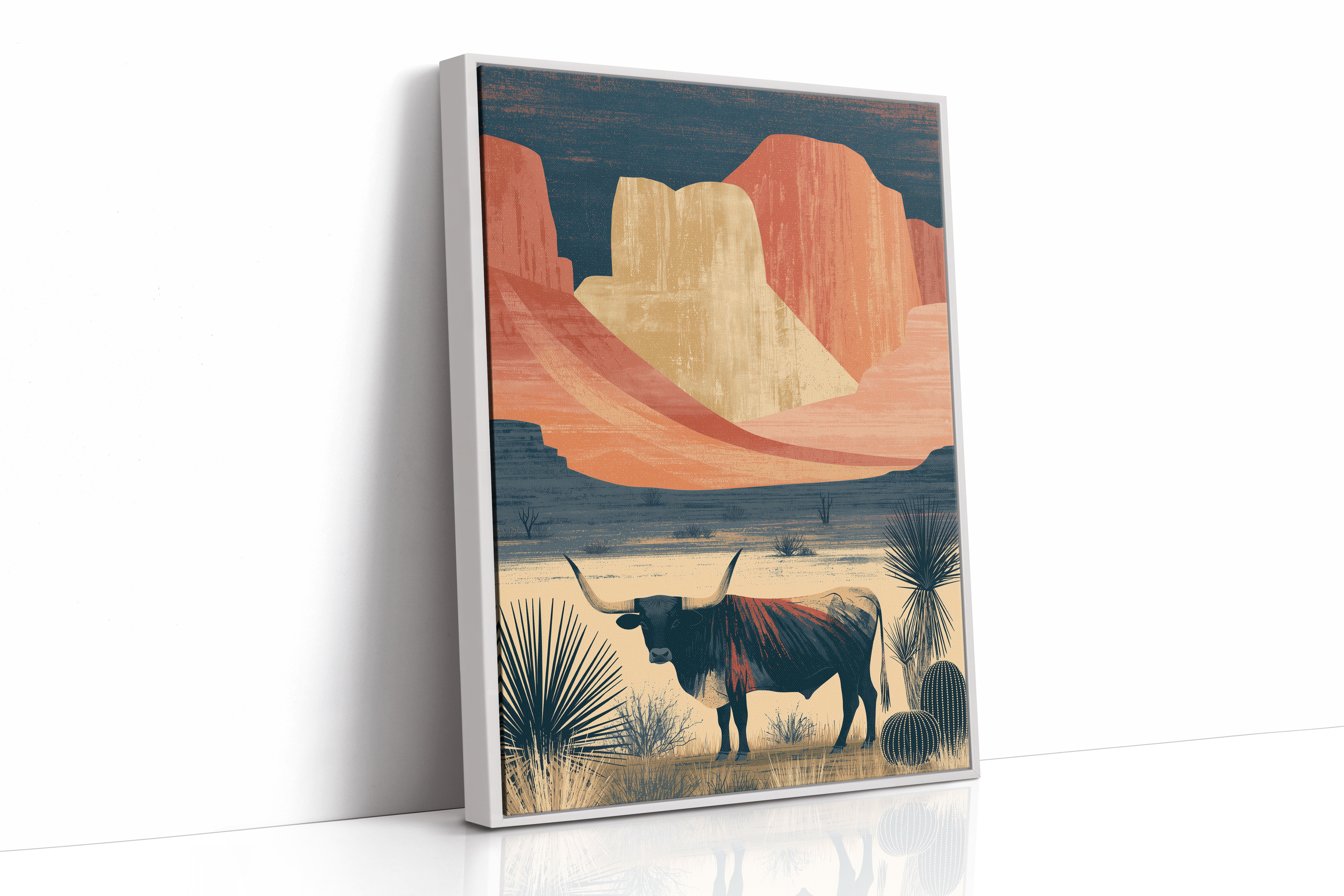 Longhorn Facing Forward, Canyon Glow