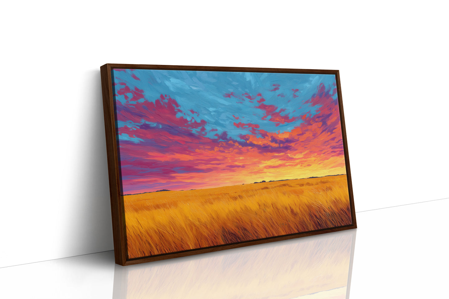 Prairie Fire Dances Through Wheat