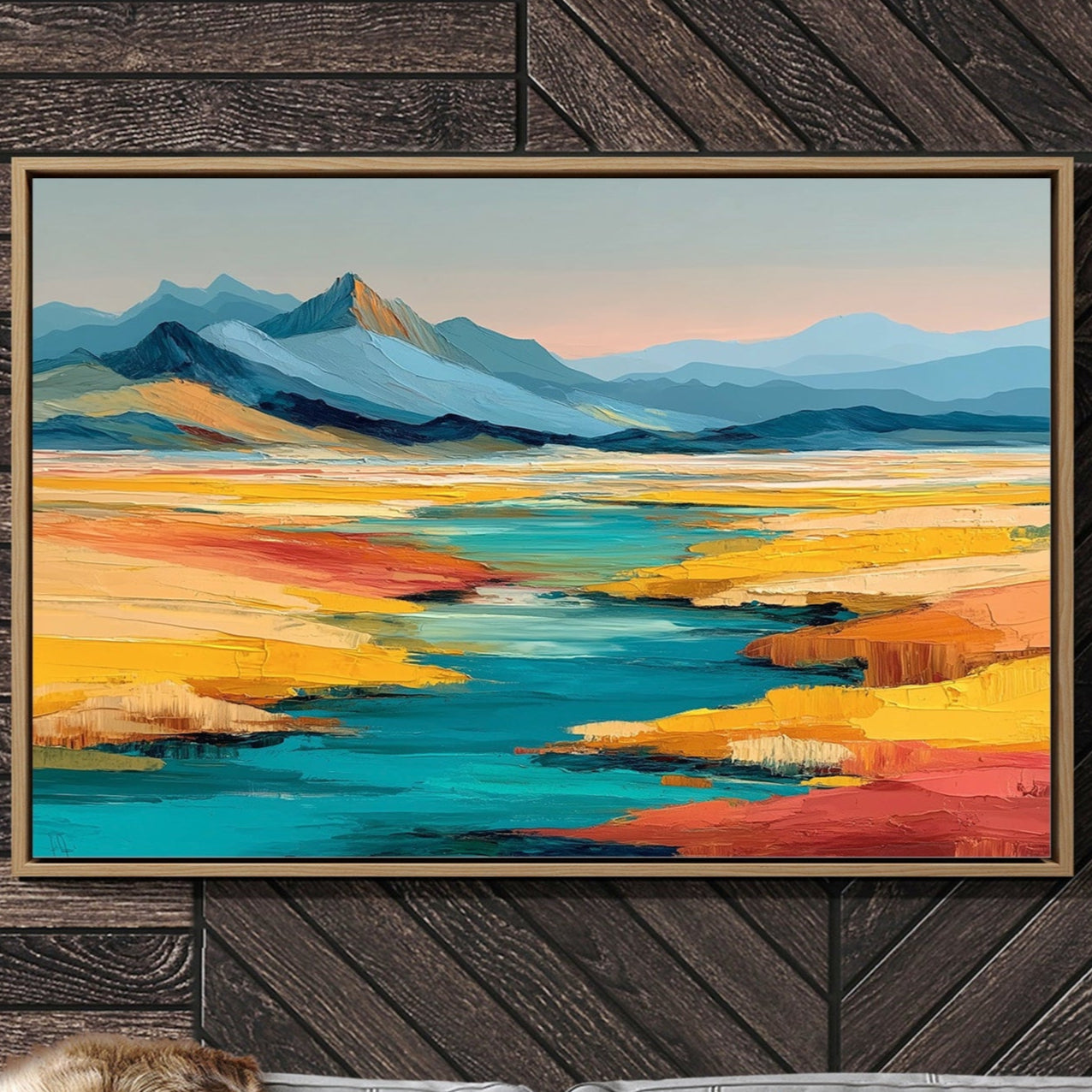 Turquoise Rivers Meet Golden Prairie