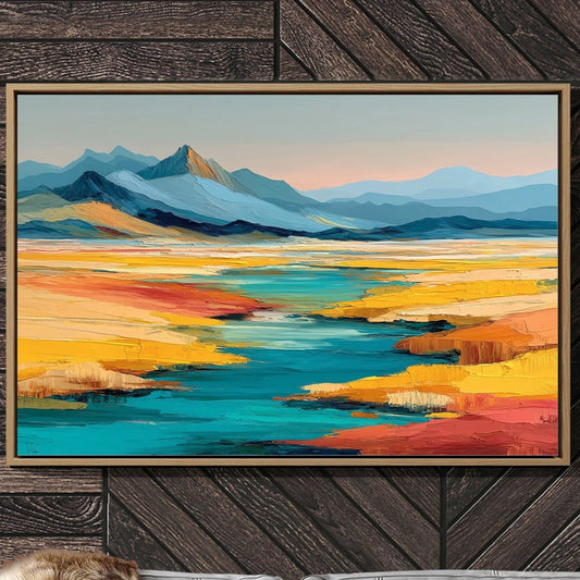 Turquoise Rivers Meet Golden Prairie