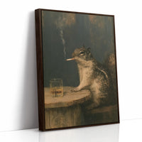 Hard Day at the Acorn Factory: Smoking Squirrel Art