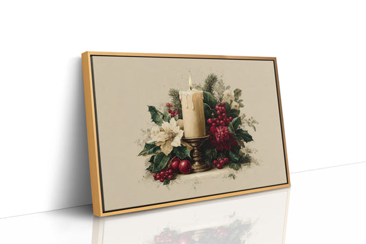 Candlelight Nestled in Winter Bloom
