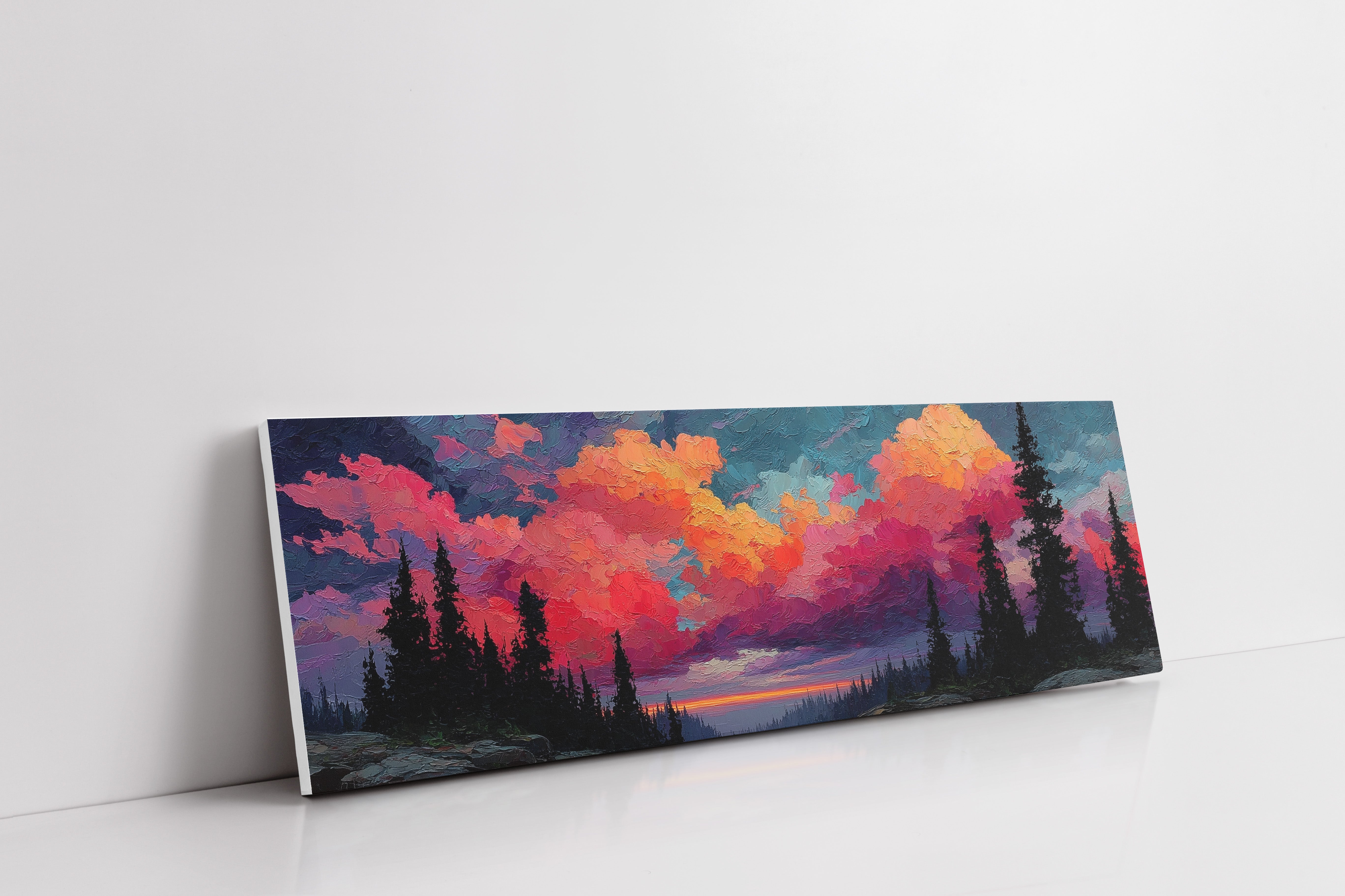 Crimson Skies Over Silent Pines