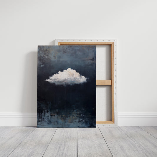 Solitary Cloud Against Dark Skies