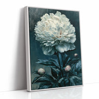 Ivory Peony in Shadow