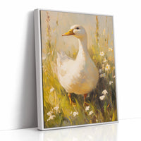 A Duck's Day Among Wildflowers