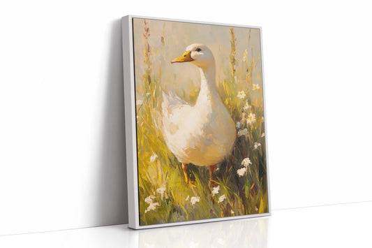 A Duck's Day Among Wildflowers