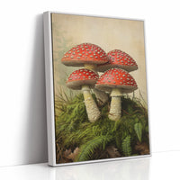 Crimson Mushrooms Emerge