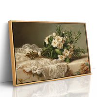 Rosemary Bouquet on Antique Lace