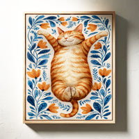 Sun-Kissed Paws and Floral Embrace