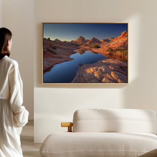 Red Rocks Mirror Desert Dawn