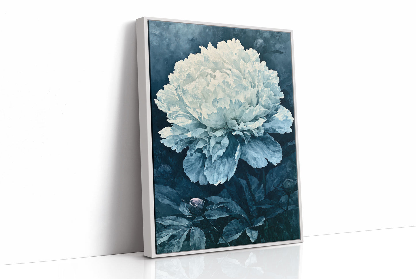Frosted Peony in Blue